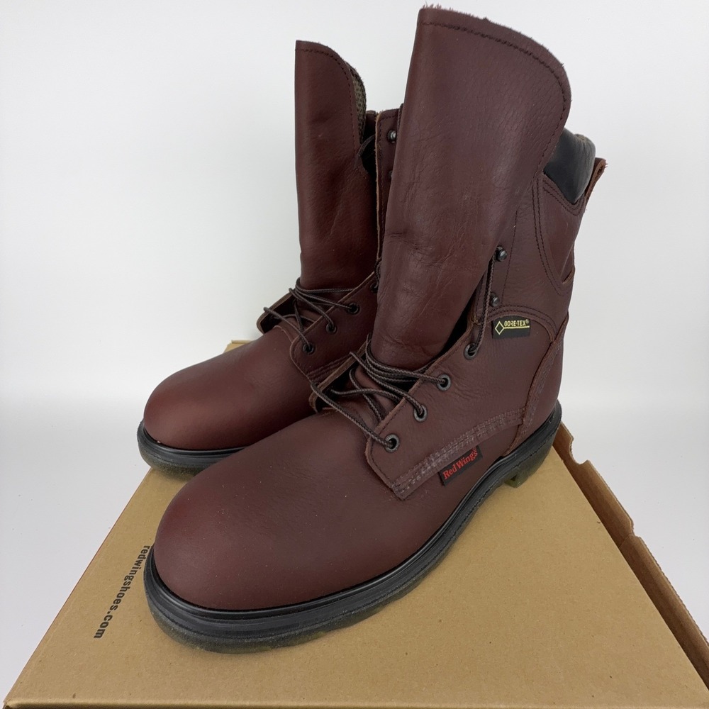 Red Wing SuperSole 8-Inch Waterproof Gore-Tex Boots Leather Mens 9D 914 NOS - Picture 1 of 10